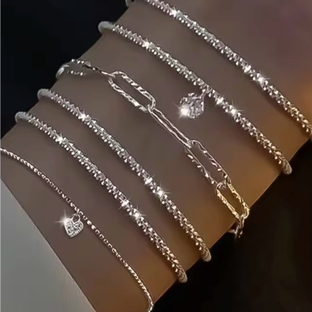 Elegant Silver Bracelet Set